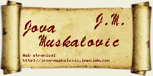 Jova Muskalović vizit kartica